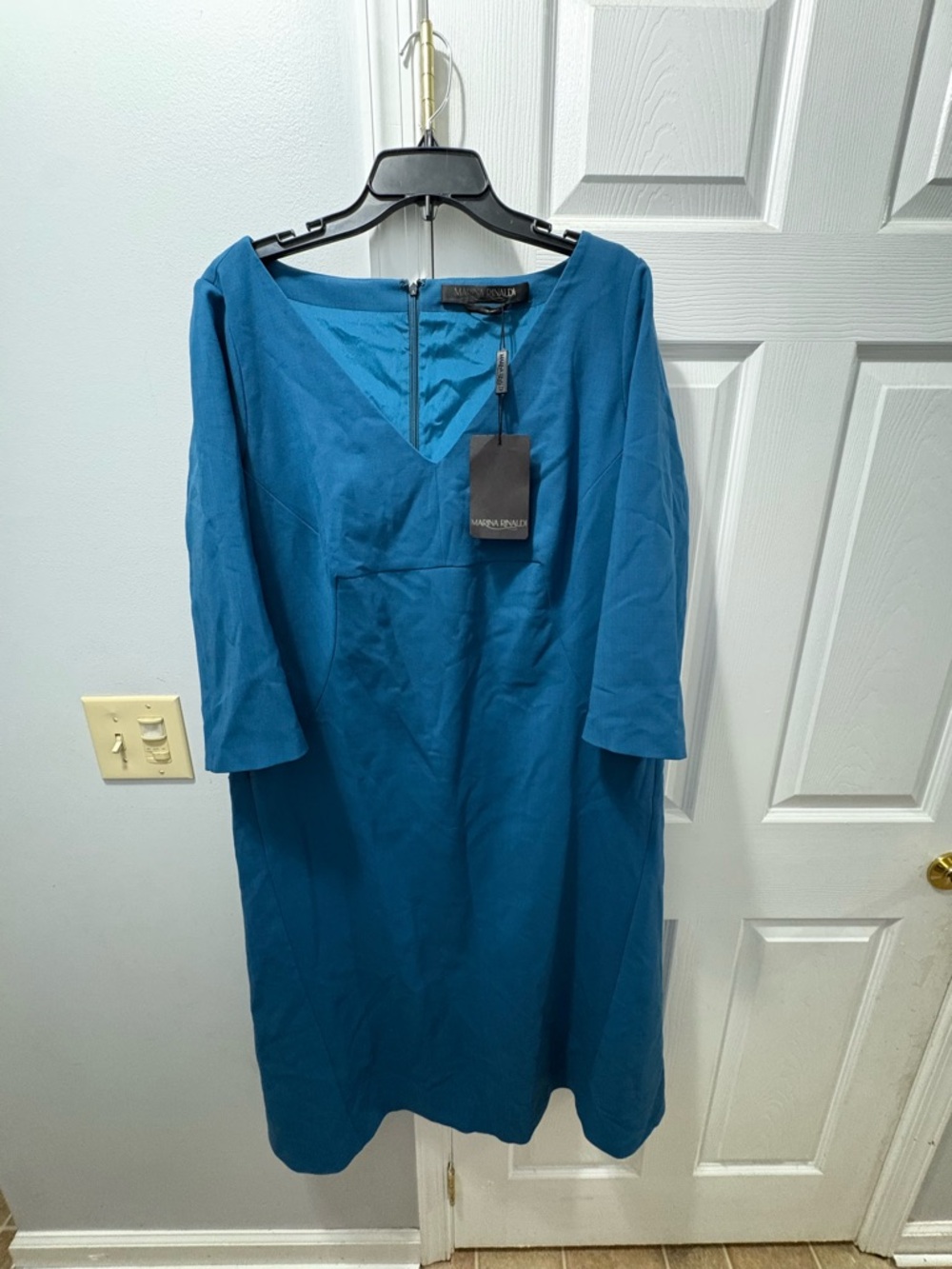 Marina Rinaldi Teal Wool Dress US Size 16
